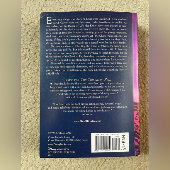 Bundle of 2 Rick Riordan Books 2 & 3 : The Throne of Fire & Serpents Shadow - Picture 6 of 7